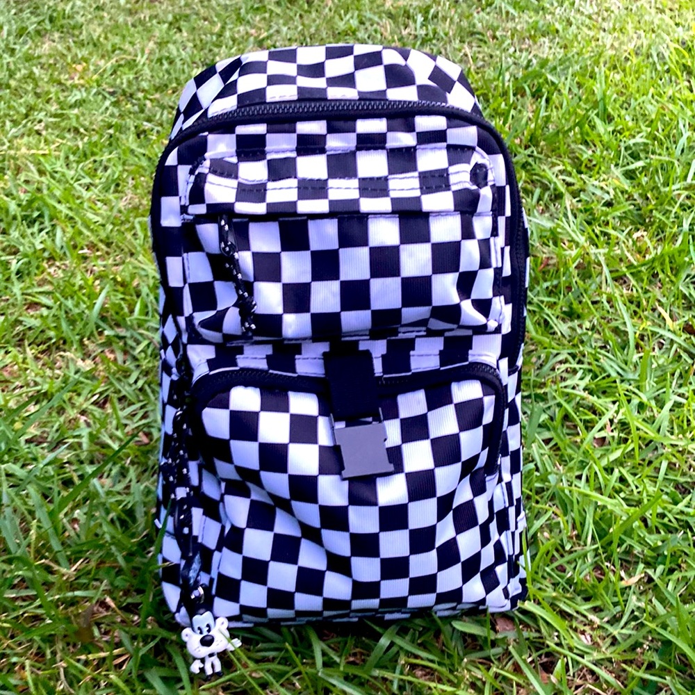 Checkered shoulder bag